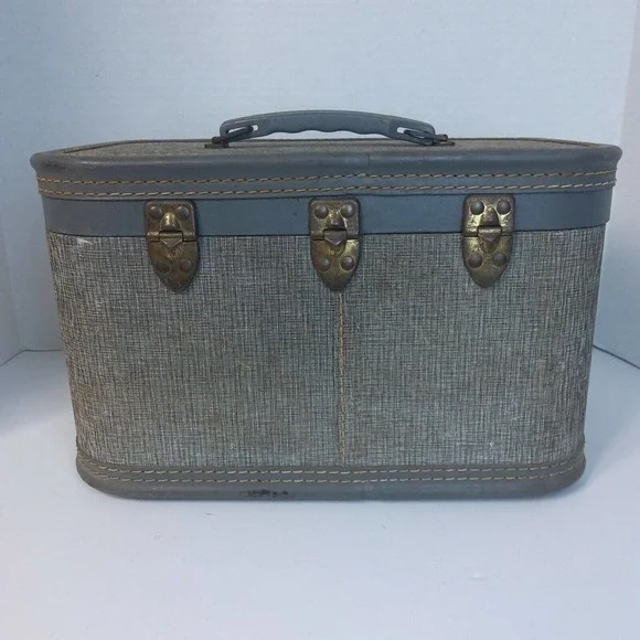 Vintage HORN Rice Stix St Louis Train Case No Key HTF luggage carry on lined - Picture 5 of 12